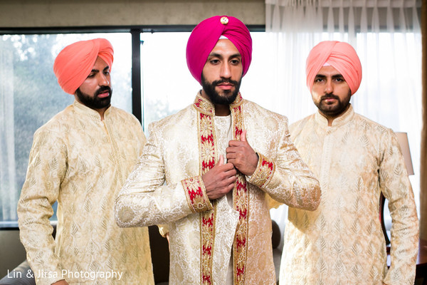 Groom Getting Ready