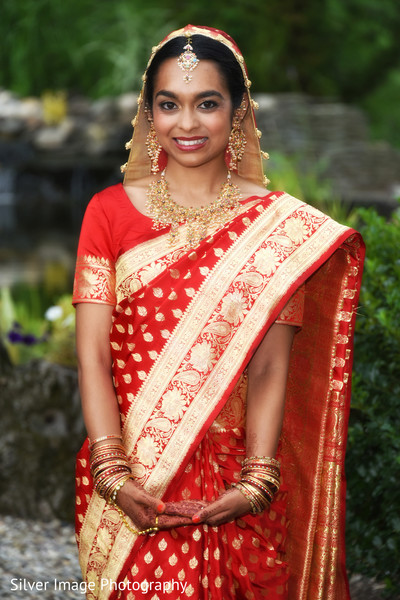 Christian wedding red saree sale