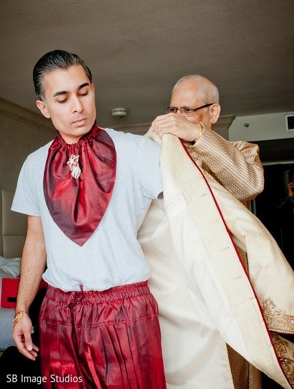 Groom Getting Ready