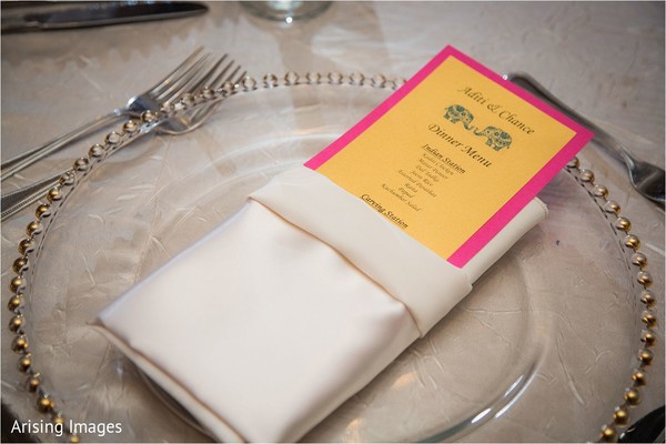 Indian wedding menu