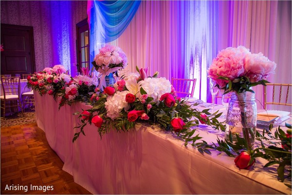 reception floral and decor