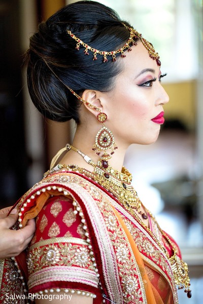 earrings and hairdo