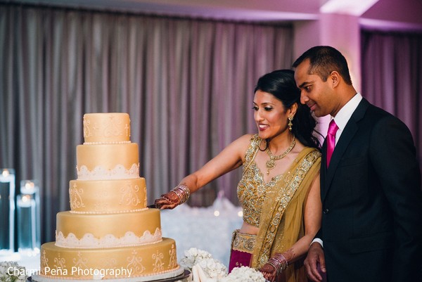 cutting the cake