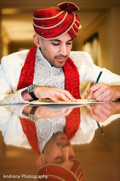 indian groom portrait