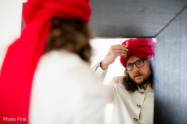 Groom Getting Ready