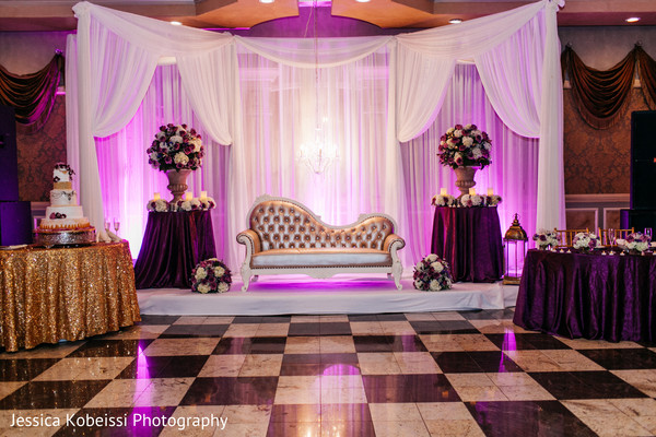 indian wedding reception floral and decor