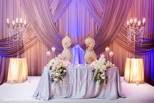 indian wedding reception floral and decor