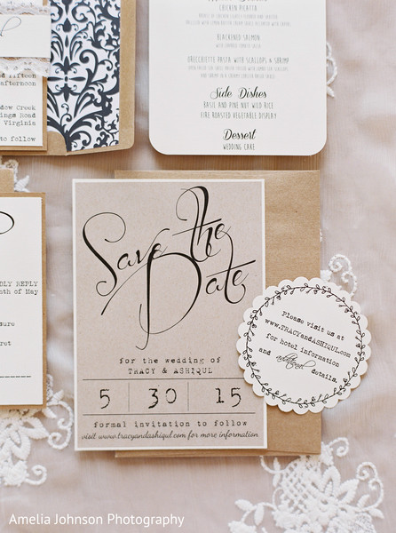 modern indian wedding stationery