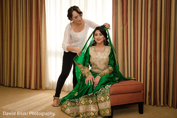 indian bride getting ready