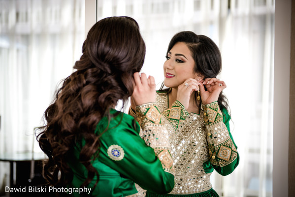 indian bride getting ready