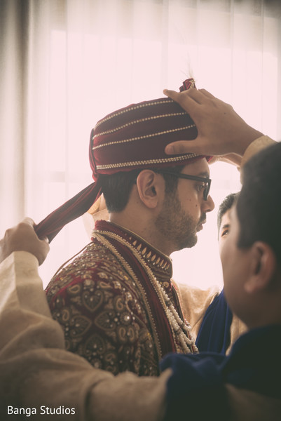 groom getting ready