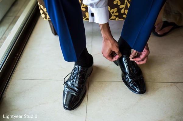 Groom Getting Ready