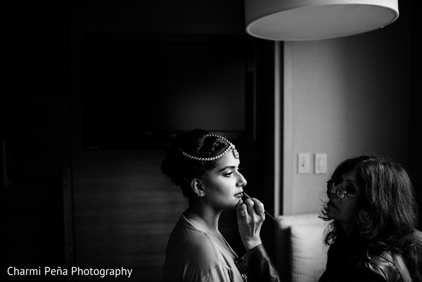 indian bride getting ready