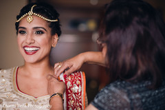 indian bride getting ready