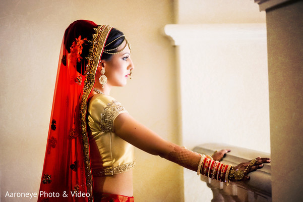 indian bride getting ready