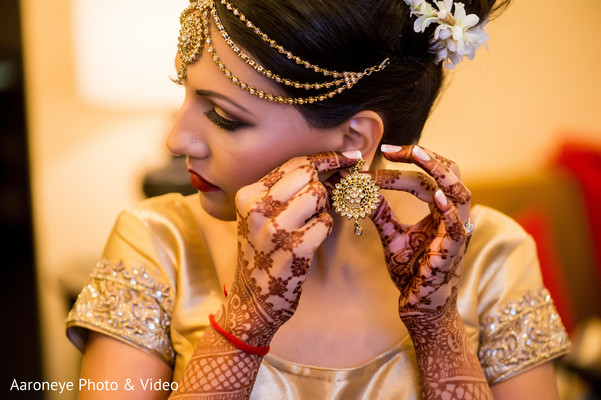 indian bride getting ready