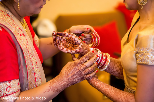 indian bride getting ready