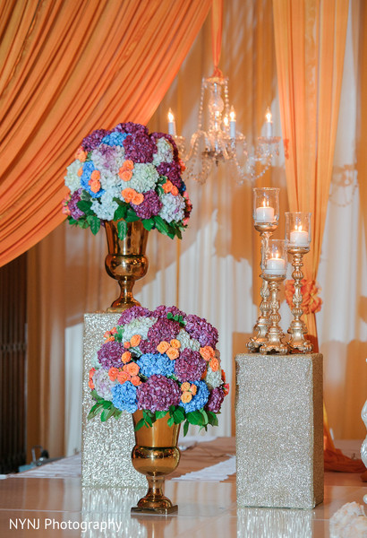 indian wedding reception floral and decor