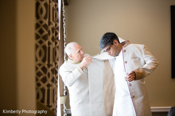 indian groom getting ready