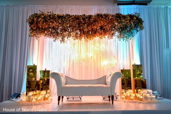 Indian wedding reception floral and decor