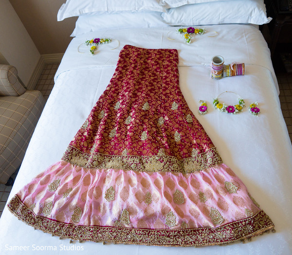 open shirt bridal lengha