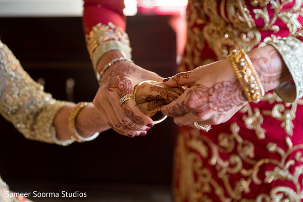 indian bride getting ready