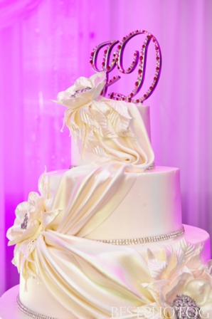 A modern Indian wedding cake.