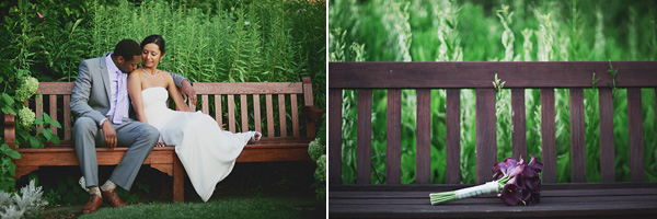 An Indian bride and groom have a Western style fusion Indian wedding.