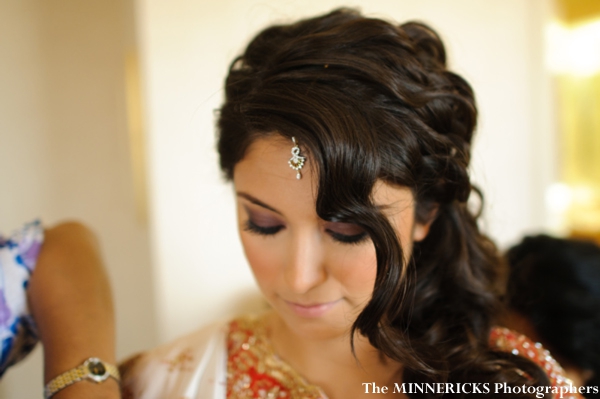 Indian bridal hair and makeup ideas at this Dallas Indian wedding.