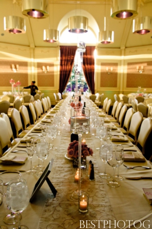 Tablesetting ideas from a modern Indian wedding reception.