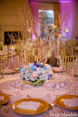 Indian wedding centerpieces for floral decor and indian wedding reception ideas.