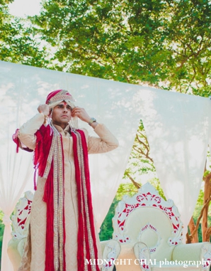 indian wedding groom waits for his indian bride.