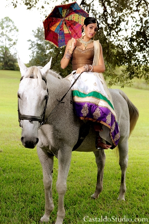 Indian bride with a vintage themed indian wedding shoot