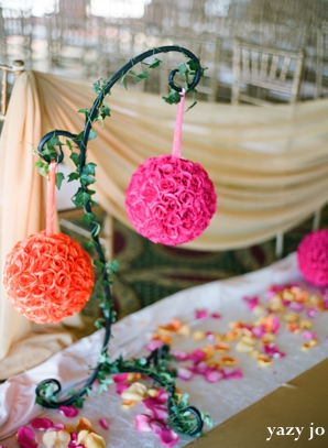 indian wedding decor ideas with flower balls