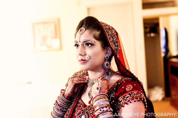 indian wedding bride in bridal wedding lengha