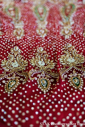 Indian wedding lengha closeup