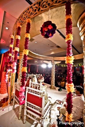 Indian bride and groom at their indian wedding ceremony.